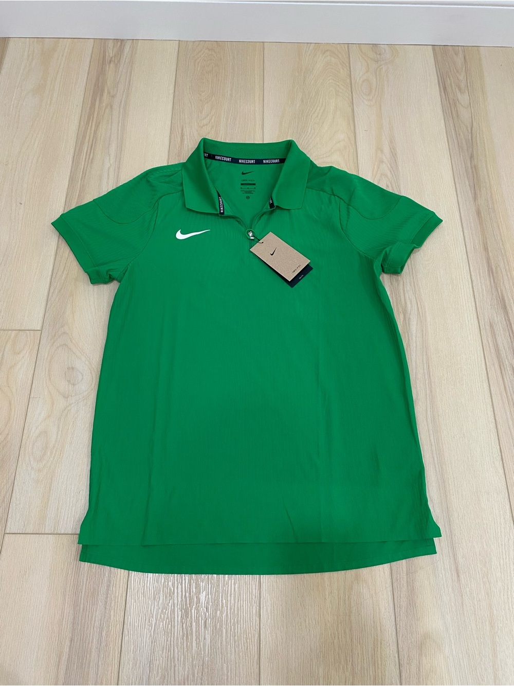 Nike Court Slam ADV 1/4 Zip Tennis Polo Men's Size M Green HQ0792-310 $105
